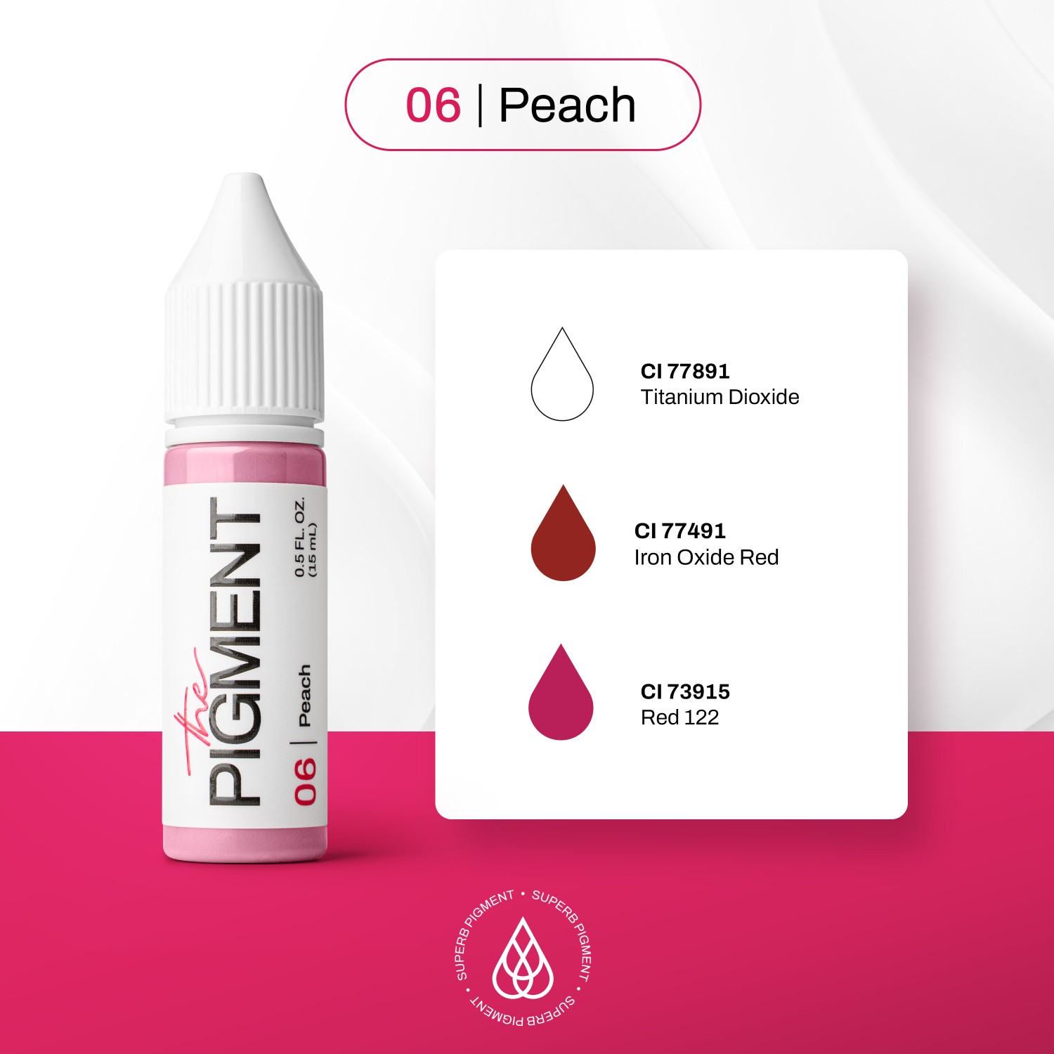 THE PIGMENT ტუჩის პიგმენტი Peach 15 მლ.
